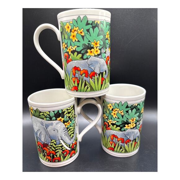 Dunoon Other - Dunoon Elephant Stoneware Mugs designed by Ruth Boden Kenya collection Set of 3